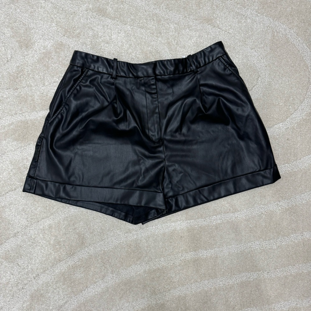 Zara Faux Leather Shorts
